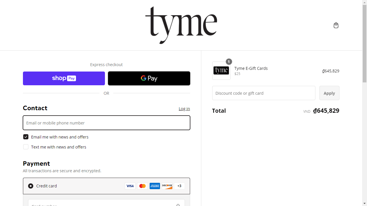 How to apply TYME coupon code